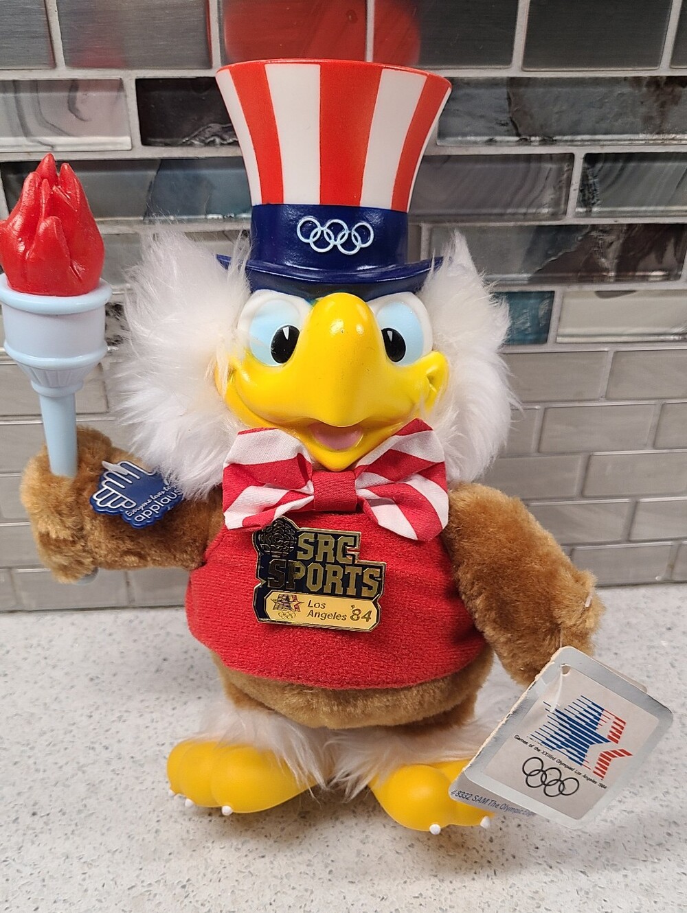 VTG Sam the Olympic Eagle Plush – Los Angeles 1984